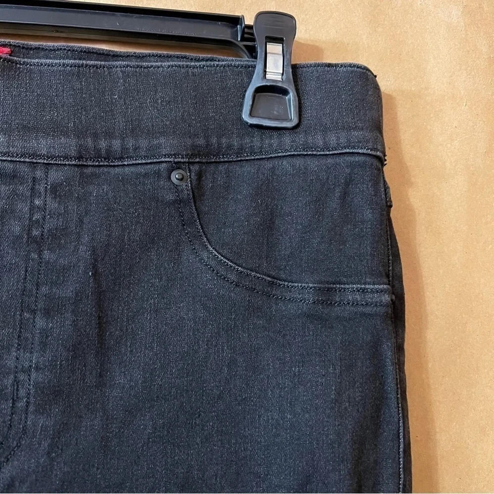 Spanx | Vintage Distressed Ankle Skinny Jeans High Rise Jeggings Black Size M